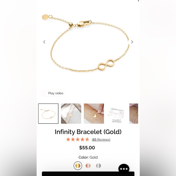 Abbott Lyon Gold Infinity Bracelet - Picture 2 of 2